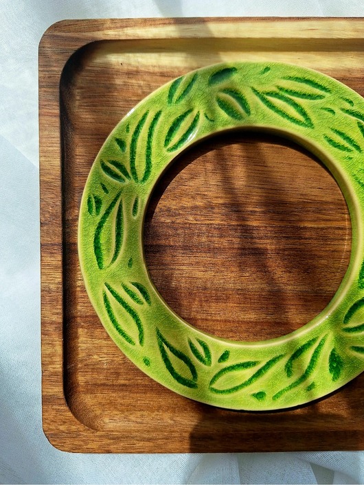 ramki na zdjęcia Ramka ceramiczna zielona