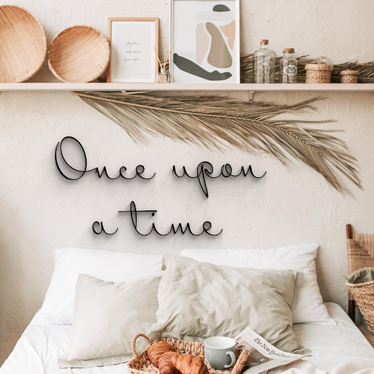 Ozdoby na ścianę Napis 3d Once upon a time dekoracja do pokoju dziecięcego