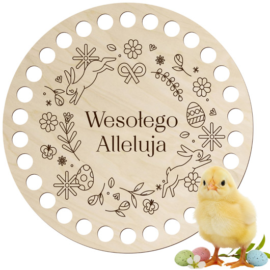 ozdoby wielkanocne Drewniana Baza ze Sklejki do Szydełkowania Koszyka Wielkanocnego Dekoracja