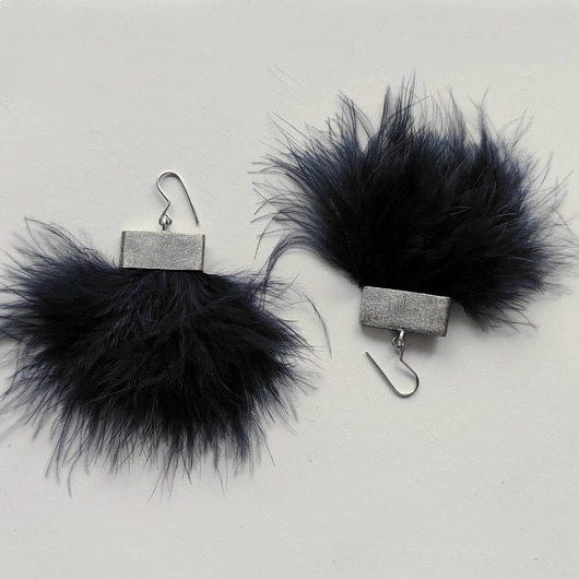 kolczyki z piórami PIÓRKO kolczyki