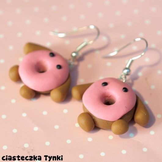 kolczyki donuty (para nr 1) ciasteczkatynki