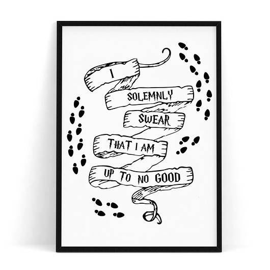 Plakat dziecięcy MAGICZNE ŚLADY - HARRY POTTER trochę na ścianę