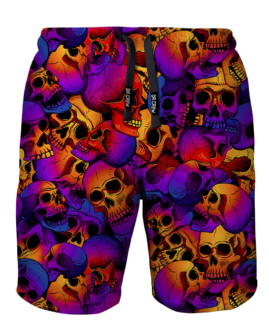 spodnie męskie Shorty Kąpielowe Męskie DR.CROW Skulls Ombre