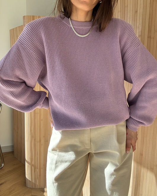 swetry damskie  Sweter Touched organic lila