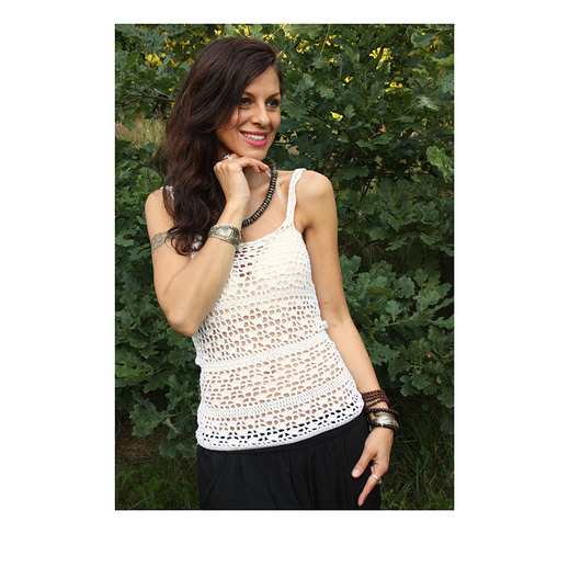 topy damskie Top boho ażur handmade