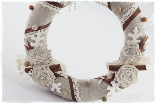 Wianek naturalny - shabby ABOKU