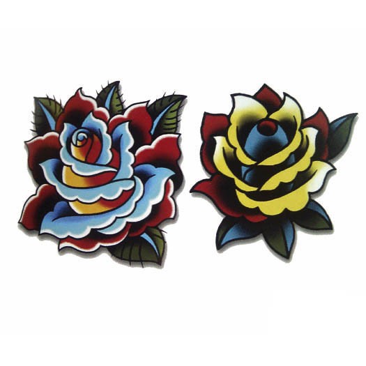 tatuaże zmywalne RETRO ROSES  dometwice