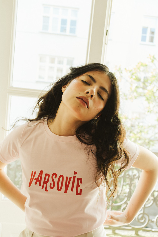 t-shirt damskie Koszulka Varsovie - różowa