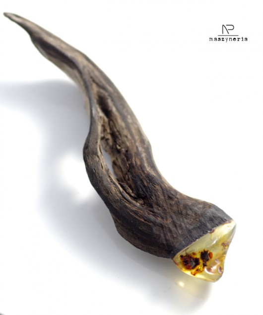Wood&Amber Broszka Maszyneria