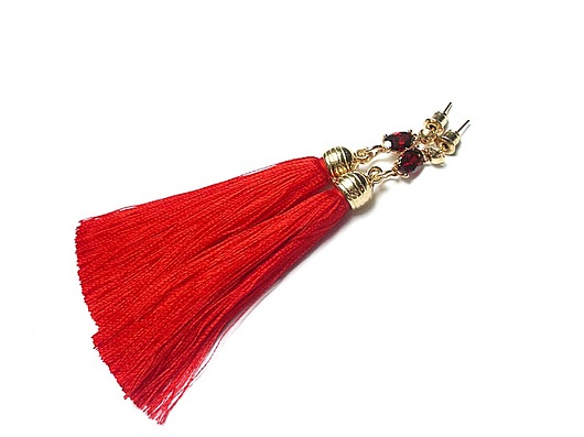 BOHO /red/ - kolczyki KiKa pracownia