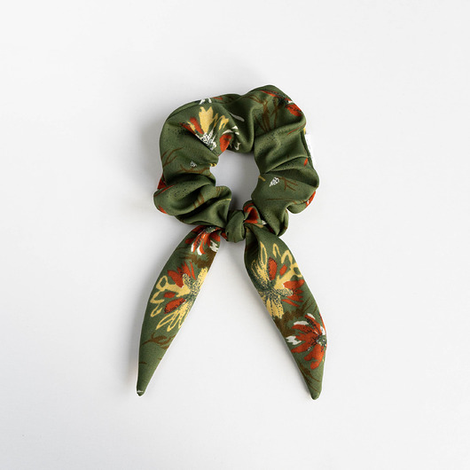 Scrunchie VINTAGE GREEN wu handmade