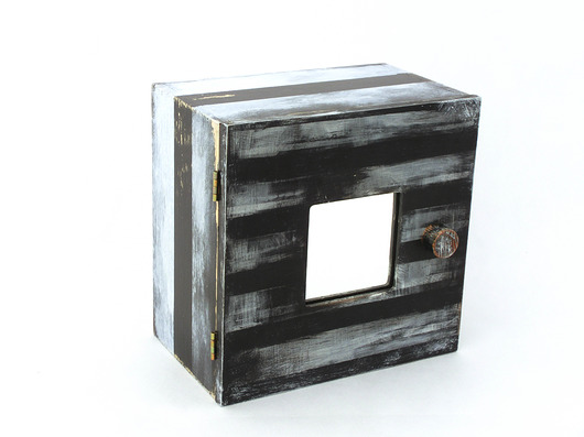  Drewniana szafka na klucze / pocztę  Clock Wood Studio