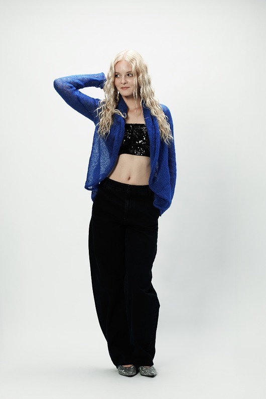 kardigany damskie Alpaka sweter Reneta - chaber