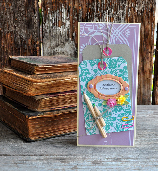 kartki scrapbooking Dla nauczyciela