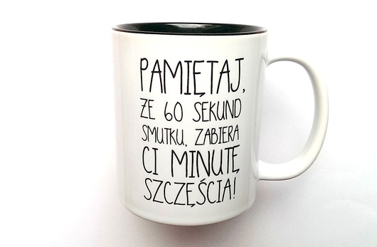 Kubek 60 SEKUND z CZARNYM WNĘTRZEM FarrowDesign
