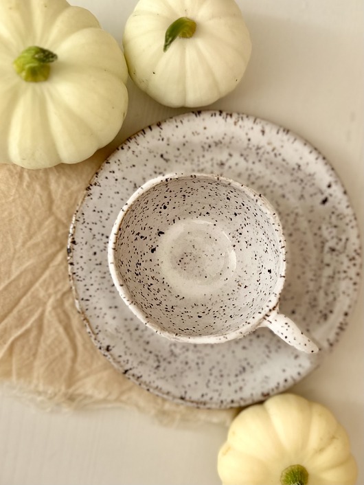 filiżanki Filiżanka espresso Stracciatella z podstawką