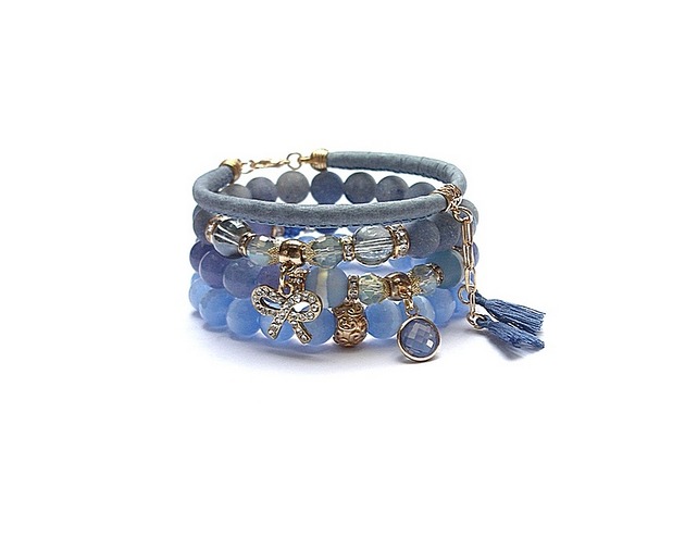 bransoletki z kamieni naturalnych Ice blue vol. 15 /12.04.2022/ set