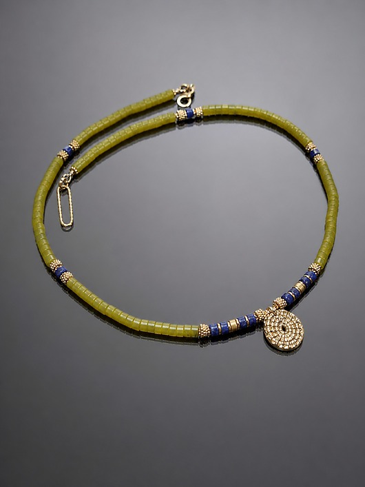 chokery Jadeit kiwi /choker/ - Szlachetna kolekcja /28.07.26/