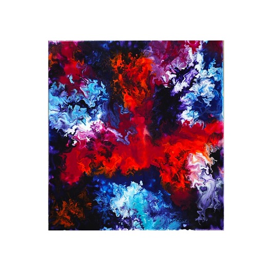 obrazy Abstrakcja Kolory 55x60 cm ręcznie malowany