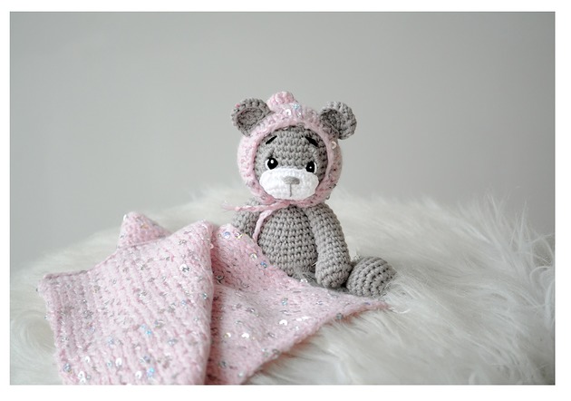 przytulanki dla niemowląt i dzieci Eś - miś z kocykiem