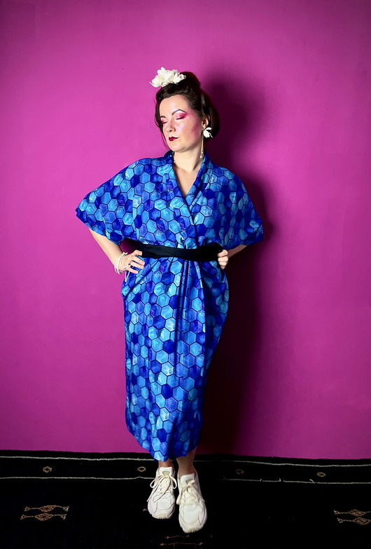 sukienki midi damskie KIMONO / szlafrok / kopertowa sukienka / narzutka 100% wiskoza
