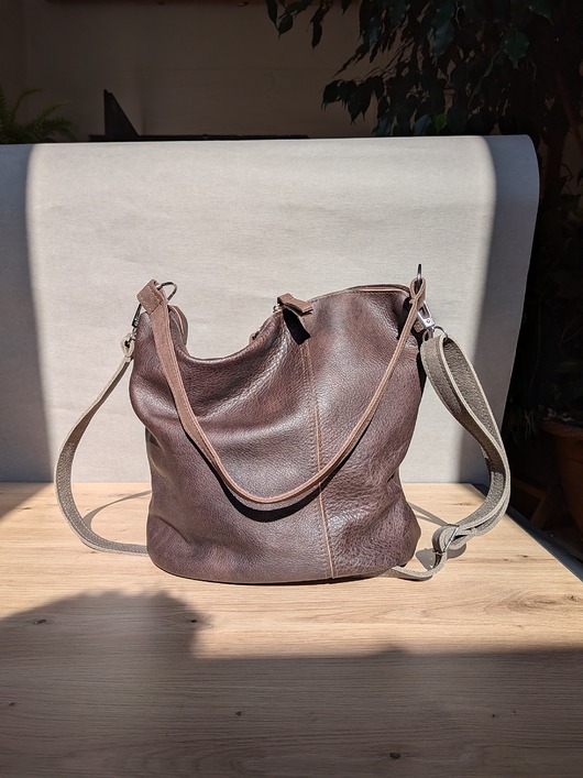 torby na ramię Bucket bag brązowa  czekoladowa torebka