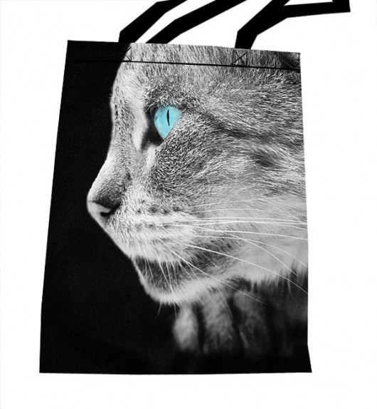 Kocie spojrzenie b&w -  torebka + gratis! AT design