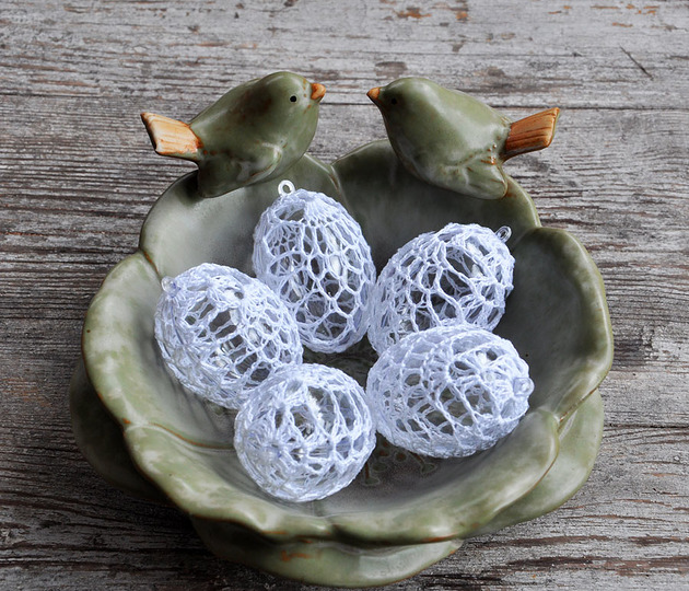 jajka wielkanocne Koronkowe pisanki 5szt