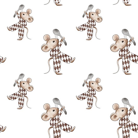 naklejki ścienne do pokoju dziecka Tapeta ścienna Hungry Mice 53cmx10m PZ