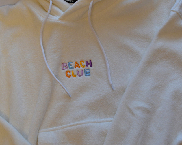 bluza z kapturem damska Polarowa Bluza Beach Club