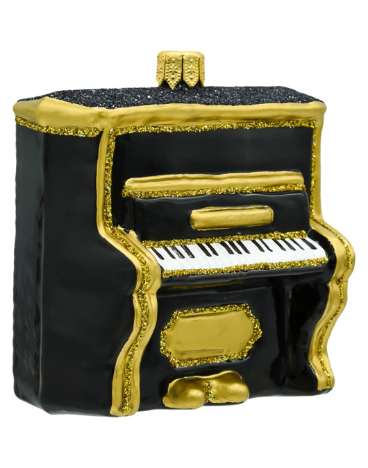 ozdoby choinkowe Bombka choinkowa: Pianino w czerni i złocie