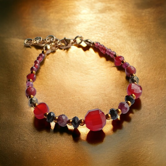 bransoletki z kamieni naturalnych SENSUAL : bransoletka z karneolem i granatem
