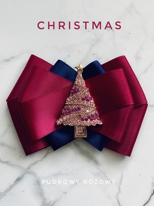 broszki Brosza z Choinką Mikołajki Święta