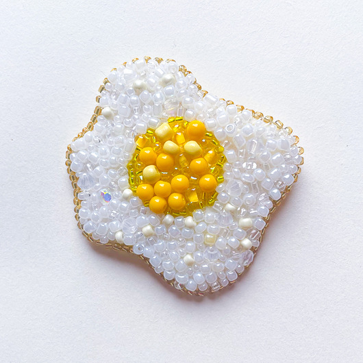 broszki Jajko sadzone - broszka