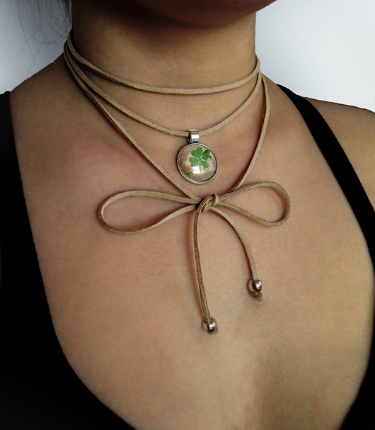 chokery Choker Czterolistna koniczynka - 0708