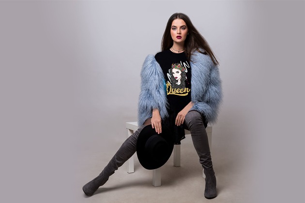 t-shirt damskie Koszulka damska czarna Queen