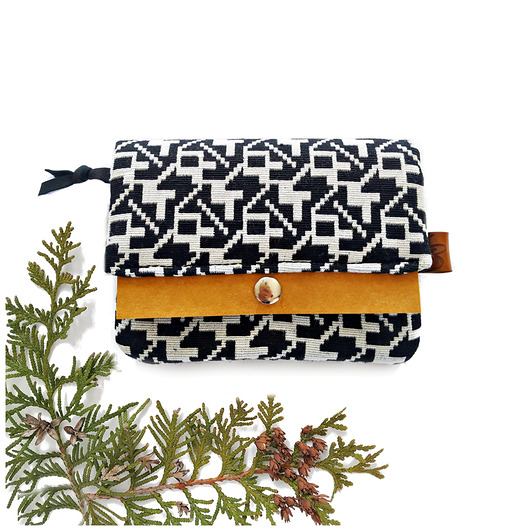 Portfel Boho Mini - czarno-biały etno Bohothica
