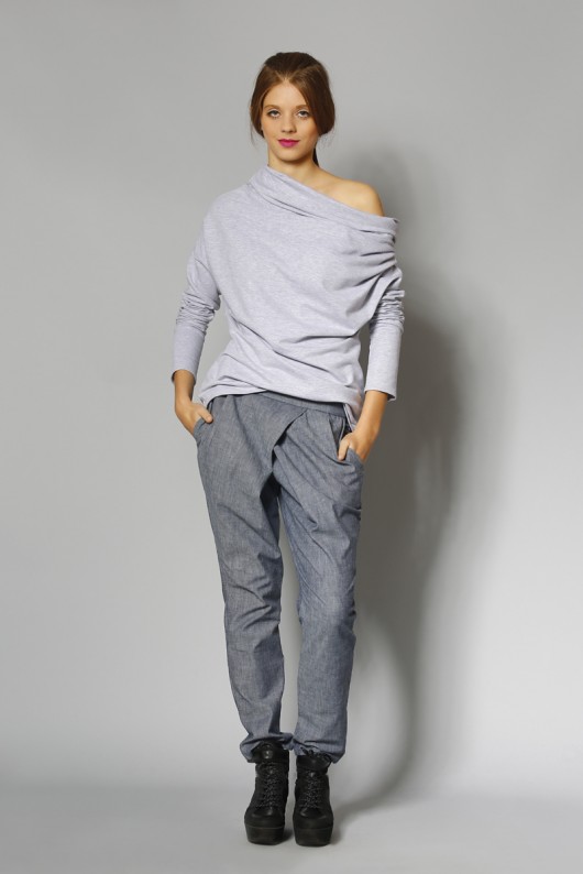 Redi-blouse-Neck light grey Macosa