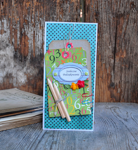 kartki scrapbooking Dla nauczyciela