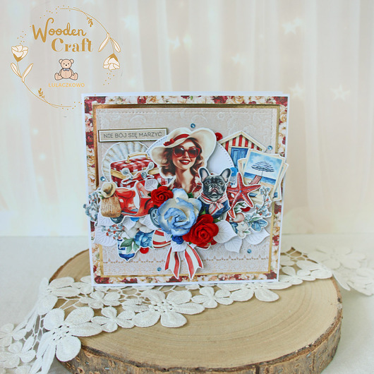 kartki scrapbooking Kobieca kartka urodzinowa, prezent na urodziny "Lighthouse 1"