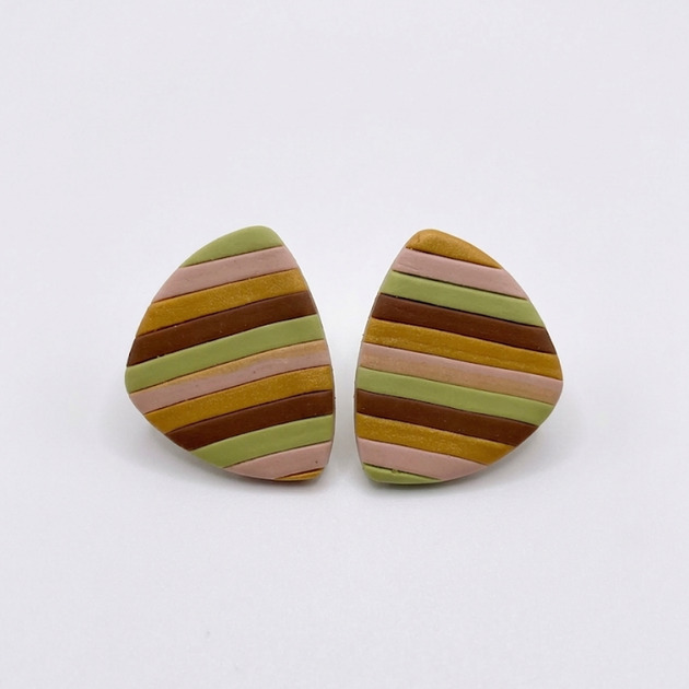 kolczyki z masy plastycznej Kolczyki Retro