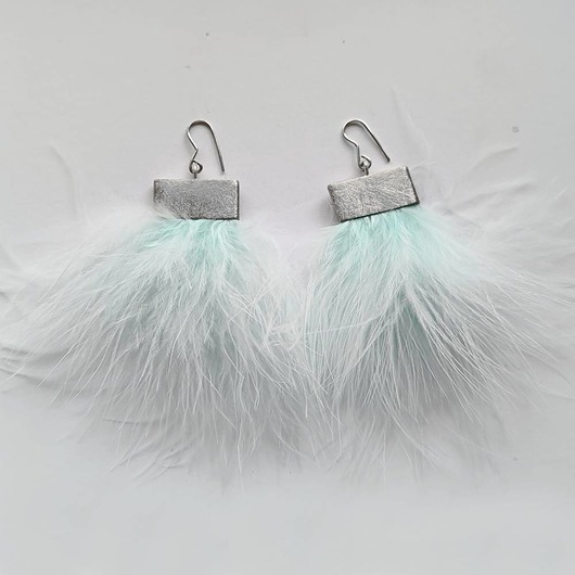 kolczyki z piórami PIÓRKO kolczyki