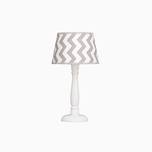 Lampka nocna szaro-biała w zygzaki  Roomee Decor