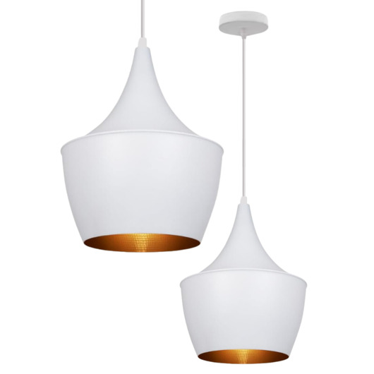 lampy wiszące Lampa wisząca zwis żyrandol lampa na sufit biała LED E27