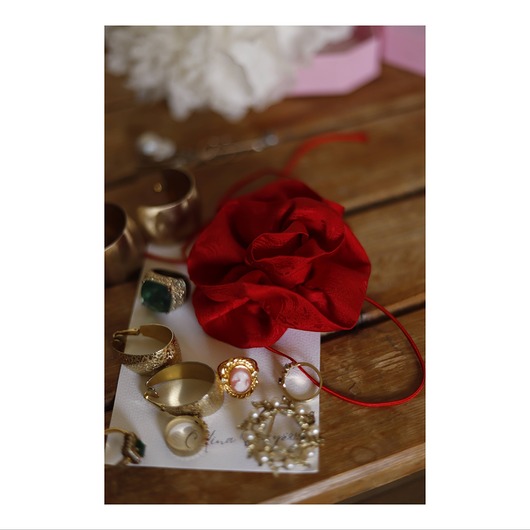 chokery Jedwabny czerwony choker