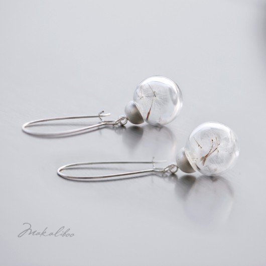 wisiory Kolczyki z dmuchawcem