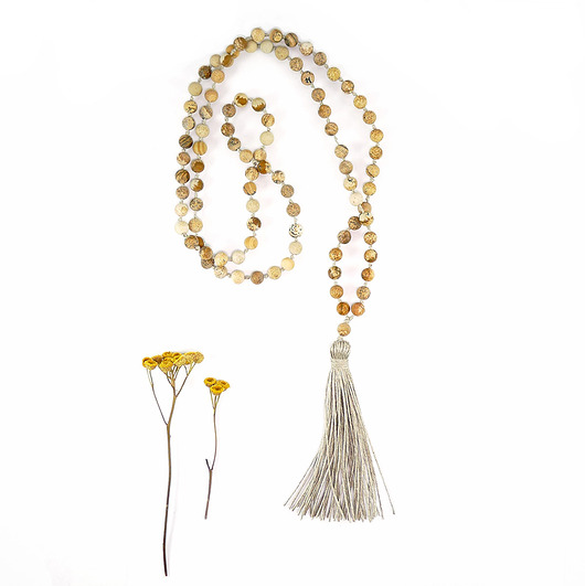 wisiory Kolory ziemi długi Naszyjnik z jaspisem