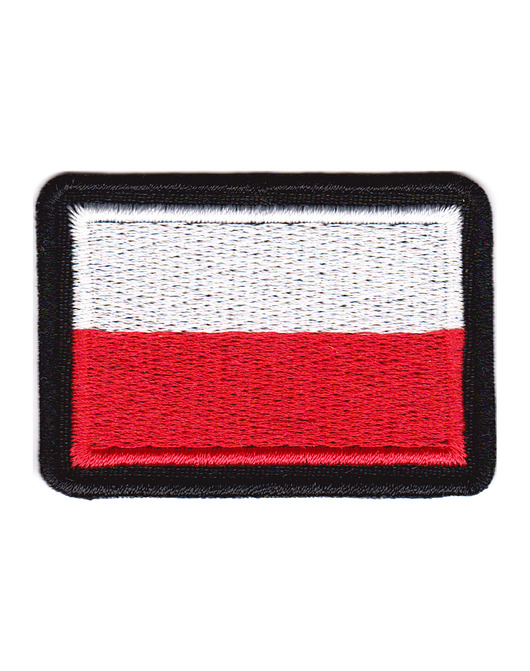 naszywki na ubrania Naszywka naprasowanka FLAGA POLSKI NA MUNDUR B-CZ.. termo haft 5,5x3,8cm