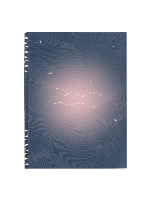 kalendarze i plannery NOTES GRADIENT RADOŚĆ B5  160 stron  SZARE LINIE