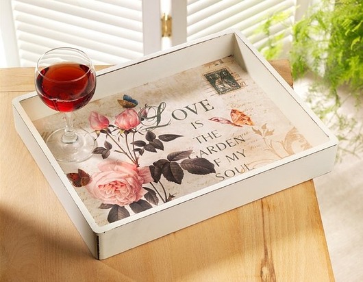 Taca patera Shabby Chic 46cm rustykalna antyk LaProvence